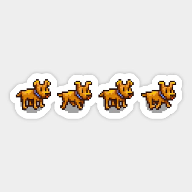 Stardew Valley Running Dog Sticker by r9440